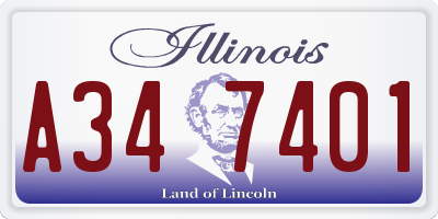 IL license plate A347401