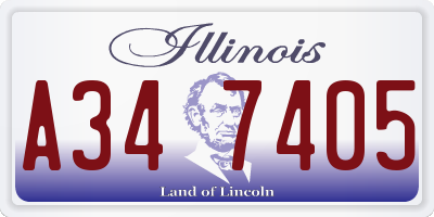 IL license plate A347405