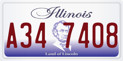 IL license plate A347408