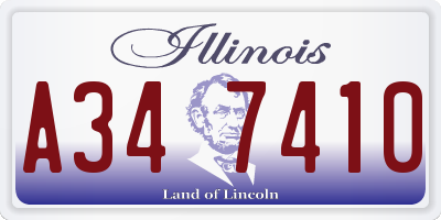 IL license plate A347410