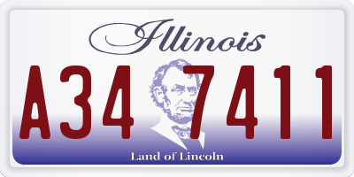 IL license plate A347411