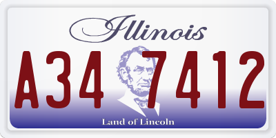 IL license plate A347412