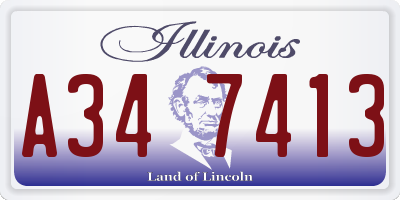 IL license plate A347413