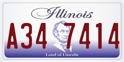 IL license plate A347414
