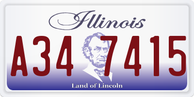 IL license plate A347415