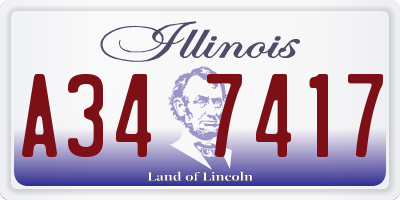 IL license plate A347417