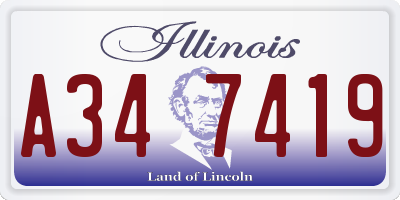 IL license plate A347419