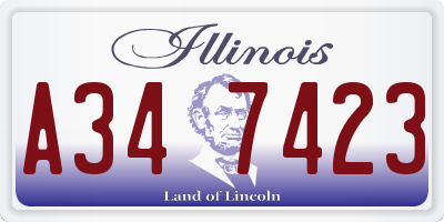 IL license plate A347423
