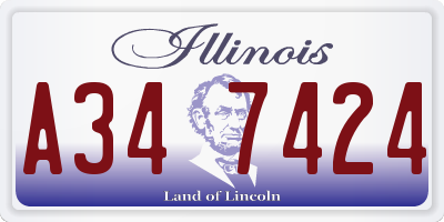 IL license plate A347424