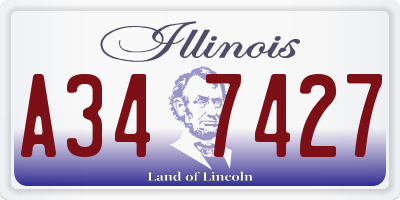 IL license plate A347427