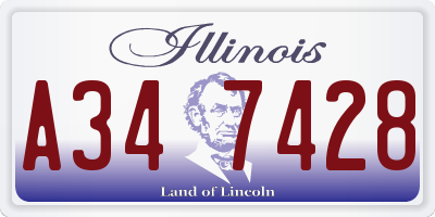 IL license plate A347428