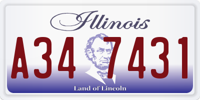 IL license plate A347431