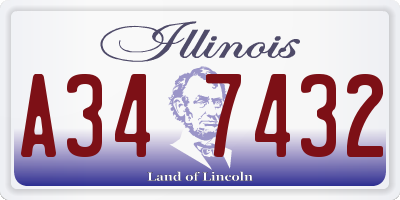 IL license plate A347432