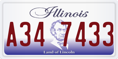IL license plate A347433