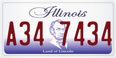 IL license plate A347434