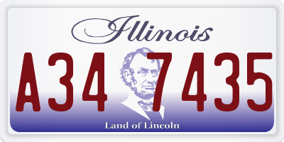IL license plate A347435