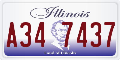 IL license plate A347437