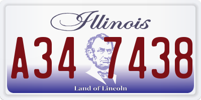 IL license plate A347438