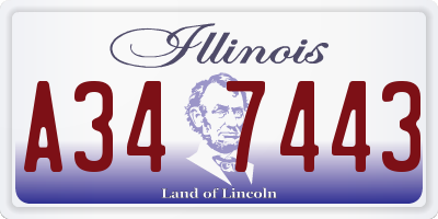 IL license plate A347443