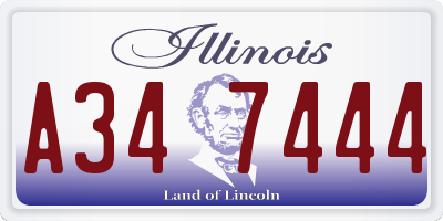 IL license plate A347444