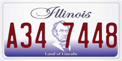 IL license plate A347448