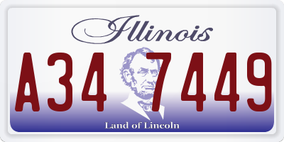 IL license plate A347449