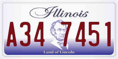 IL license plate A347451