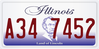 IL license plate A347452