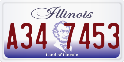 IL license plate A347453