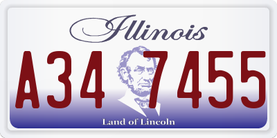 IL license plate A347455