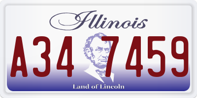 IL license plate A347459
