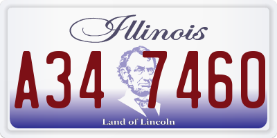 IL license plate A347460