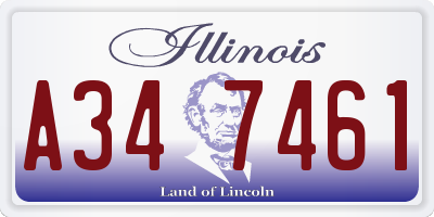IL license plate A347461