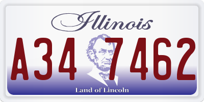IL license plate A347462