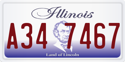 IL license plate A347467