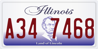 IL license plate A347468