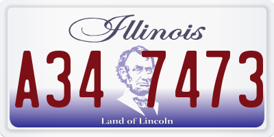 IL license plate A347473