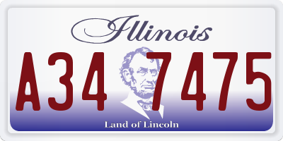IL license plate A347475