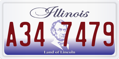 IL license plate A347479
