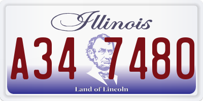 IL license plate A347480