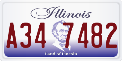 IL license plate A347482