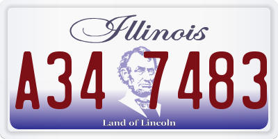 IL license plate A347483