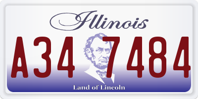 IL license plate A347484