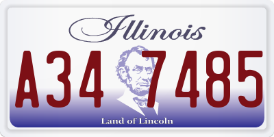 IL license plate A347485