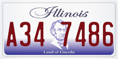 IL license plate A347486