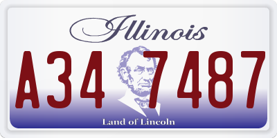 IL license plate A347487