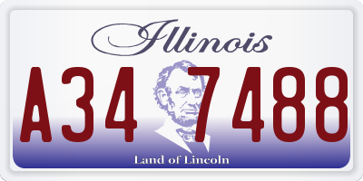 IL license plate A347488