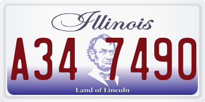 IL license plate A347490
