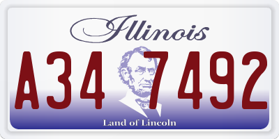 IL license plate A347492