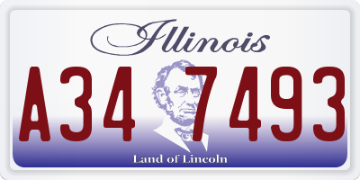 IL license plate A347493